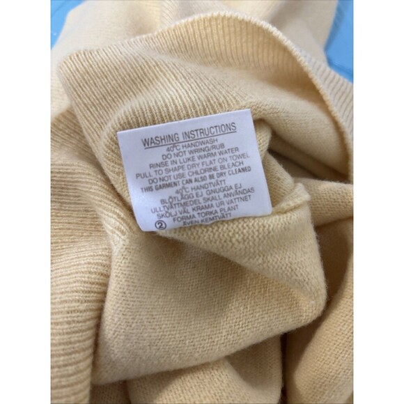 Munrospun Sweater Vest Jumper Mens Yellow Pure New Wool Pullover Grandad Softest - Picture 10 of 10